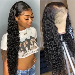 Bling Hair Deep Wave Lace Front Wigs Human Hair 13x4 13x6 Lace Frontal Wig For Women Natural Black 180% Density Bling Hair Fashion summerwins