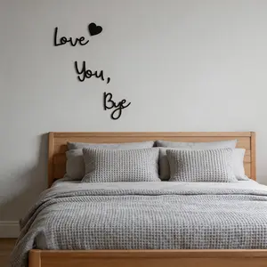 Love You Bye Wood Sign Home Decor,Above Door Topper Decoration,Boho Decor for Window Wall Express Love and Warm for Your Family Lovers,Wall Art Gift Hallway Entryway Door Decorations for House Office