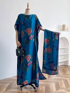 Women's Floral Print Long Scarf, Fashionable Lightweight Comfortable Shawl for All Seasons, Casual Versatile Scarf for Women