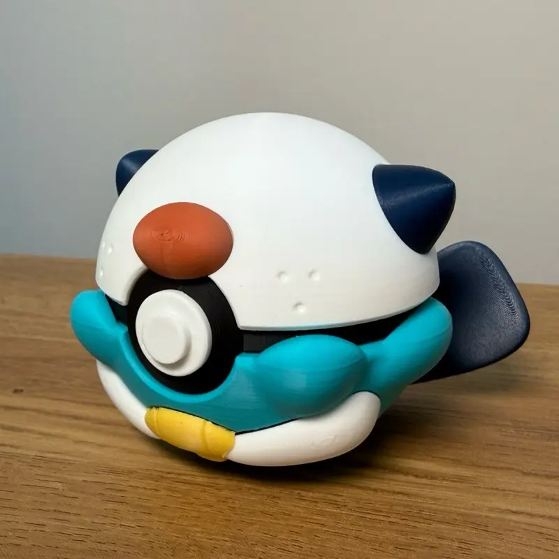 Oshawott Ball - Made to Order, High-Quality PLA, 3D Printed Pokeball Figure