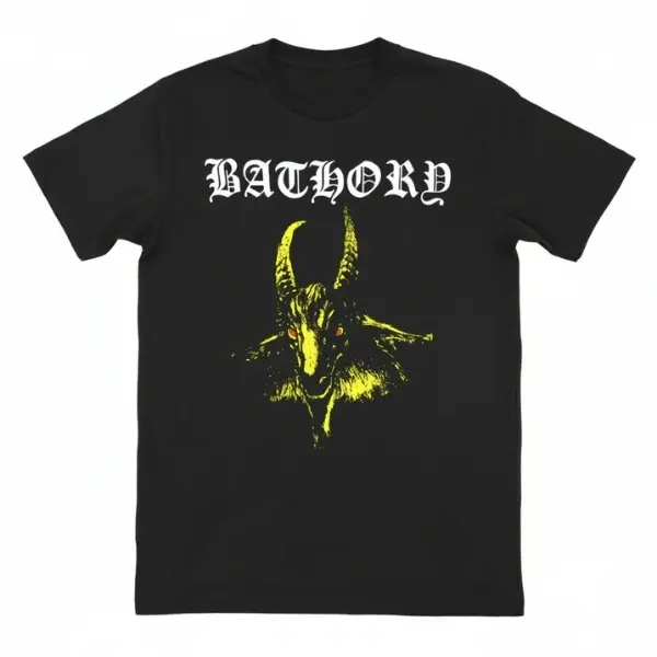 Bathory Yellow Goat T-Shirt, Music Shirt, Music Band Tee, Unisex Shirt, Crewneck Top Menswear Womenswear