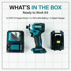 Makita DTD173 18V Cordless Impact Drill With Battery Charger for Mechanical Repair Electric Driver Brushless High Torque