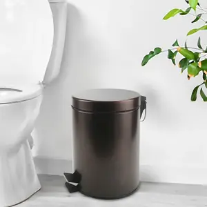 Zahari Home Step Can 5 Liter Soft Close Wastebasket for Bed Bath And Living Room