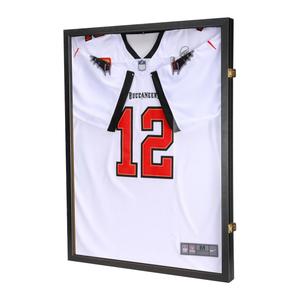 Jersey Display Frame Case Lockable Wall Mount Shadow Box with 98% UV Protection Acrylic Door & Hanger for Baseball Basketball Football Soccer & Hockey Jerseys Wood Wall Photo Frame Set for Home Decor, Perfect Christmas Gifts & Gifts Idea, 1 Pcs.