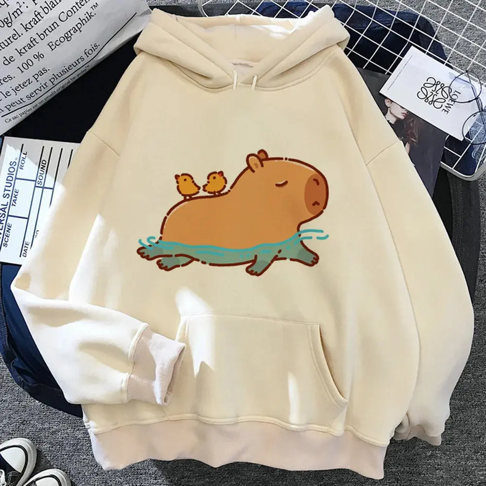 Capybara hoodies women 90s 2023 y2k aesthetic pulls clothes female long sleeve top sweater