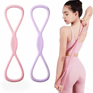 Figure 8 Elastic Resistance Band for Home Gym, Yoga Workout Pull Rope for Arms Chest Back Training
