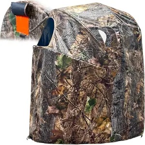 Hunting Blind 3-Panel Ground Blind with Carrying Bag Portable Hunting Ground Blinds for Deer Waterfowl Turkey Hunting