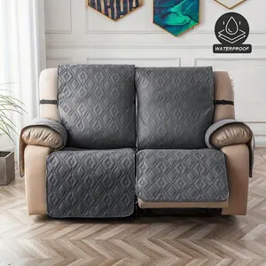 Loveseat Sofa Cover Waterproof Non-Slip Split Lazy Sofa Cover Machine Washable Furniture Protector Printed Recliner Cover