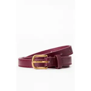 John Galt Women's Faux Leather Buckle Belt
