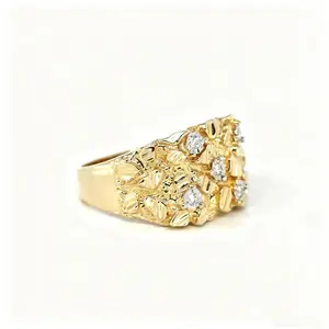 14k Gold Plated Nugget Ring (D)