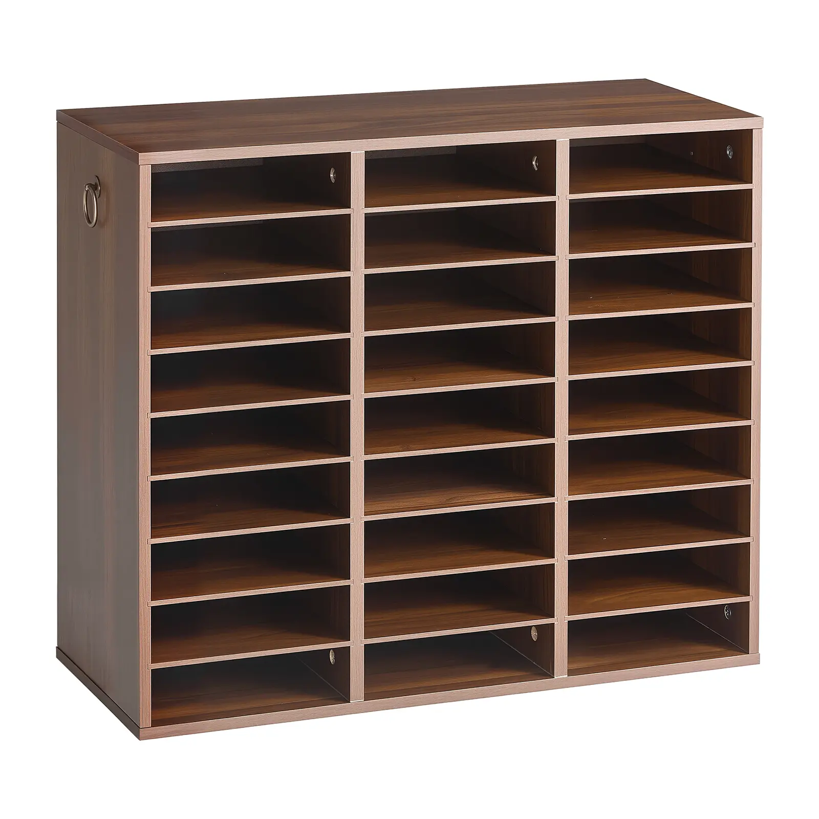 VEVOR Wood Literature Organizer 27 Compartments Office Mailboxes Brown, Countertop Literature Sorter for Files Documents Papers, with Adjustable Shelves, for Office, Home, Classroom Organization