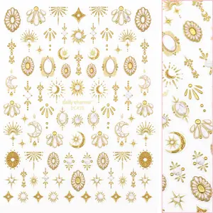 3D Embossed Nail Art Sticker / Celestial Stone