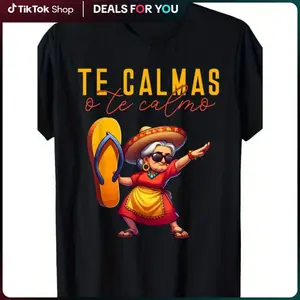 Mexican Spanish Mother Mom Emoticons Te Calmas O Te Calmo. Casual crew neck short sleeve tops, graphic t-shirts, gifts for mom,