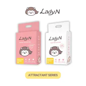 Lady N Cat Attract Tofu Litter - Natural Plant-Based Attractant for Training Kittens & Multi-Cat Homes, Strong Clumping, Ultra Absorbent, Enviro-Probiotic Odor Control