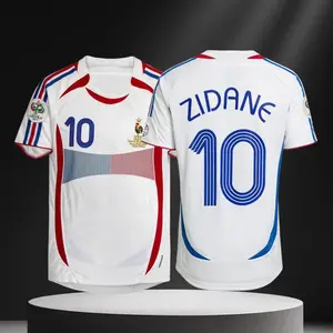 France 2006 Away Zidane #10 Retro Jersey – Vintage Soccer Shirt, Classic Football Kit, Short Sleeve for Men Women Fans