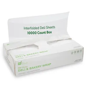 -RW Base 10.75 x 10 Inch Plastic Deli Sheets, 1000 Interfolded Butcher Plastic Wraps - Pre-Cut, Disposable, Clear Sandwich Wrap Sheets, Microwavable, Freezable