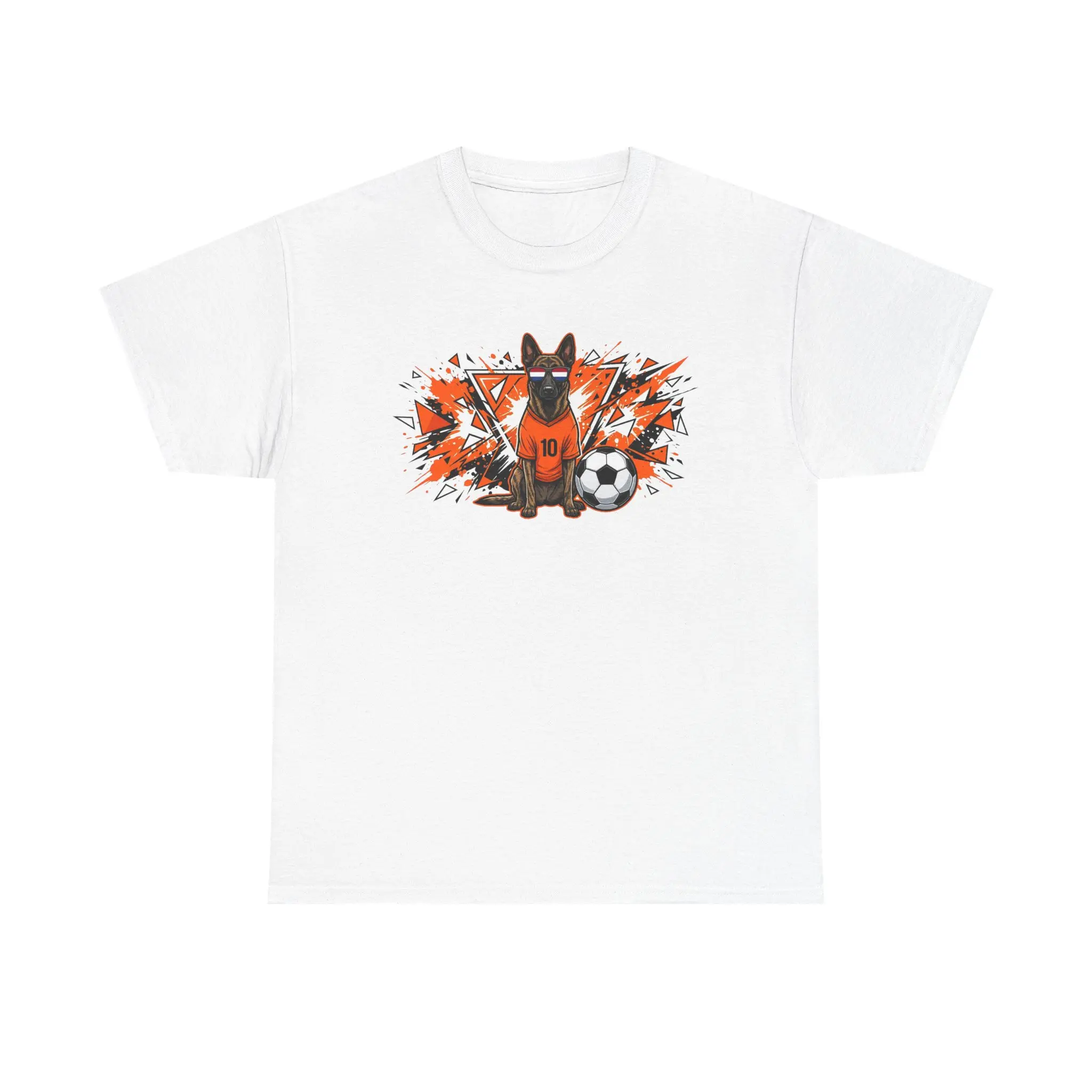 Orange Soccer Fan Tee — #10 Jersey | Netherlands Holland Football Fan Shirt | Dutch Dog Gift