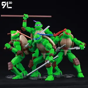 9L 3D Printed Titan 13 American Comics Donatello TMNT Poseable Figure Superhero Dummy 13 Multi-Jointed Shapeshift Mannequin Toys