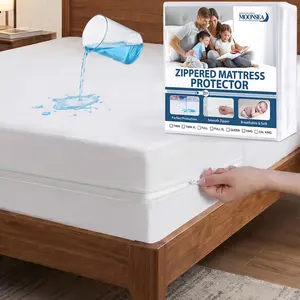 Moonsea 6-Side Waterproof Zippered Mattress Encasement, Bed Bug & Dust Mite Proof Hypoallergenic Soft Breathable Premium Mattress Cover Protector Fitted Sheet Fits 8 to 10 Inch Deep Pocket, Machine Washable #SummerVibes #tiktokshopmemorialday