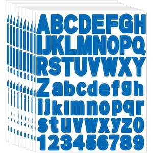 992Pcs 1 Inch Vinyl Self Adhesive Waterproof Alphabet Letter Stickers for Notebook Scrapbooking DIY Crafts Art Making Dark Blue