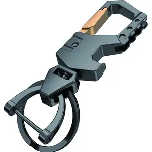Heavy Duty Key Chain with (1 key ring and 1 D-ring),Bottle Opener,Carabiner Car Key Chains Tool men's accessories