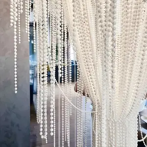 157.48in Simulated Pearl Chain for Wedding | Acrylic, Versatile for Spring Wedding Decor, Beaded Bouquet, Luxurious Atmosphere, Cuttable for Valentine'S Day, Easter, Wedding Planning