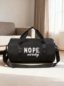Nope Not Today Animal Print Handbag, Large Capacity Travel Suitcase, Portable Overnight Bag, Fashion Yoga Bag, Crossbody Backpack
