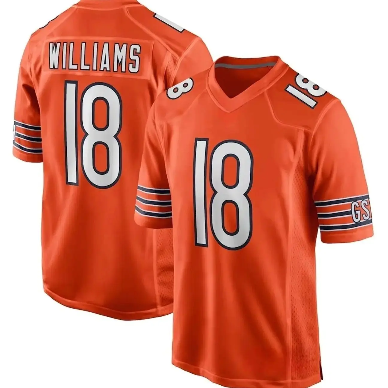 Unisex Football inspired by Chicago Williams 18 Alternate Player Game Jersey - Orange