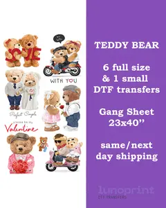 Teddy Bear DTF Gang Sheet