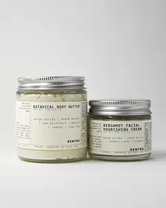 Dewy Duo : Botanical Body Butter + Bergamot Facial Nourishing Cream - Gentle Ultra Hydrating Moisturizers