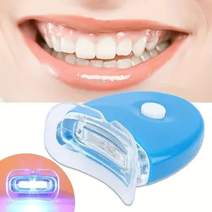 Mini Home Teeth Whitening Device, Small Blue Light Tooth Whitener, Portable Dental Care Tool, Easy-To-Use Smile Enhancer
