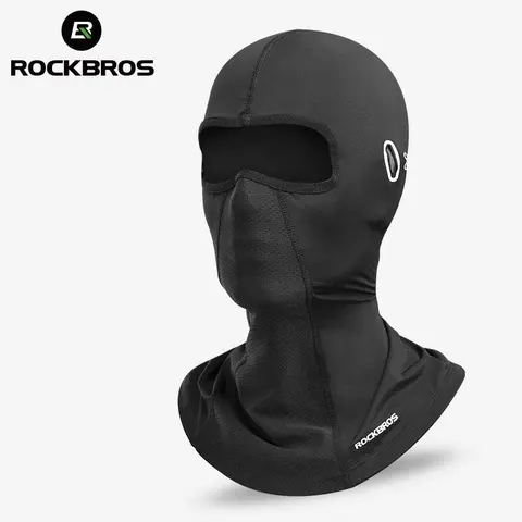 ROCkBROS Adults' Winter Thermal Dry-Fast Fleece Face Cover Balaclava - Sunproof, Comfortable, Under-Helmets Design with Glasses Holes, Breathable, One Size for Biking, Winter Sports
