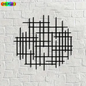 1pc Grid Metal Wall Art, Minimalist Grid Statue Mural, Ideal Gift for New Year, Easter, Modern Decor Enthusiasts, Powder-Coated Metal Wall Decor Wall Sculptures, Perfect for Living Room Walls & Garden Fence, Sleek Contemporary Home Decor
