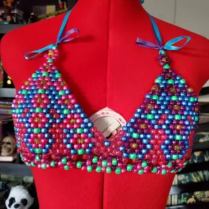 Kandi Bead Bra Top cosplay rave Fit Womenswear Accessories Clothes Corset Costumes Women Comfort