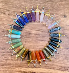 Crystal Point Pendant (25+ Crystal Choices) - Polished Crystal Point - Healing Crystal Pendant - Genuine Crystal Necklace - Crystal Jewelry