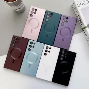 Silicone Cases For Samsung (Wireless Charger compatible) Casing Protective Magnetic Protection