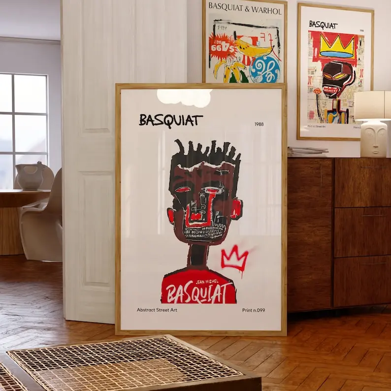 Basquiat, Jean Michel Basquiat, Basquiat print, Instant download, Dorm decor, Dorm room art, Pop art, abstract art