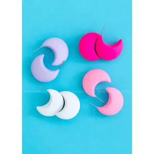 Tate Crescent Hoop Earrings - 4 Colors - FINAL SALE