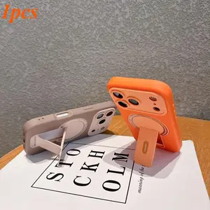 Official Stand Magnetic Protective Phone Case For iPhone 17 Air 13  14 15 16 Pro Max Plus Magsafe Wireless Charge Protector Cover