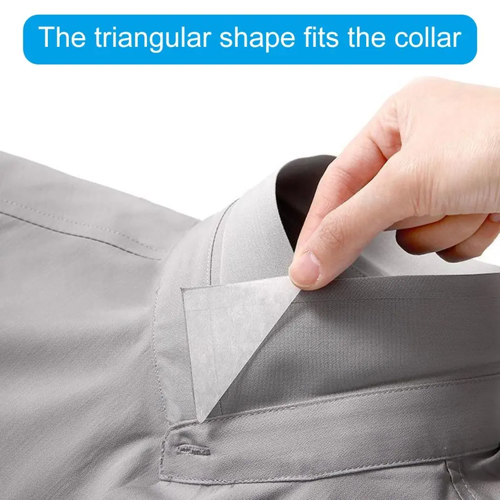 100PCS Collar Stays Coller Shaper Sticker for Shirt Adhesive Strips to Keep Collars Stand Collar Fixation Pads