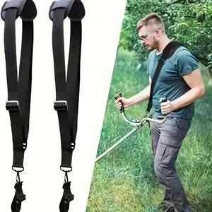 1PC Adjustable Lawn Mower Back Strap, Ergonomic Shoulder Straps, Metal Clips, Durable Fabric, Comfortable Fit, Garden & Landscape Care