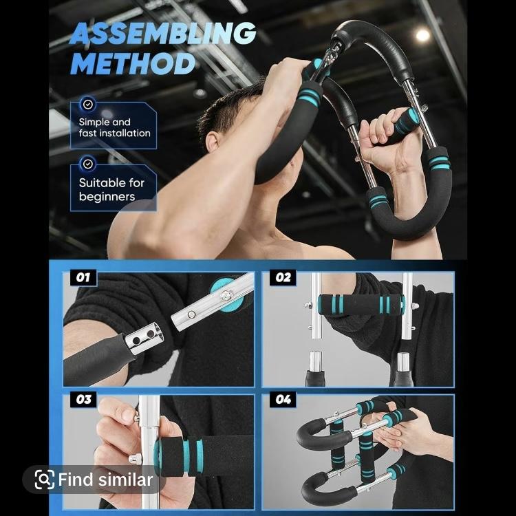 Twister Arm Exerciser Adjustable Spring Workout Bar for Forearm Triceps Chest Strengthener Portable Home Fitness Equipment U60-100lbs Kit