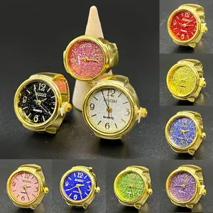 A finger ring watch is a fashionable accessory that can show the time light luxury high-end mini waterproof and creative as a gift adorable birthday fun