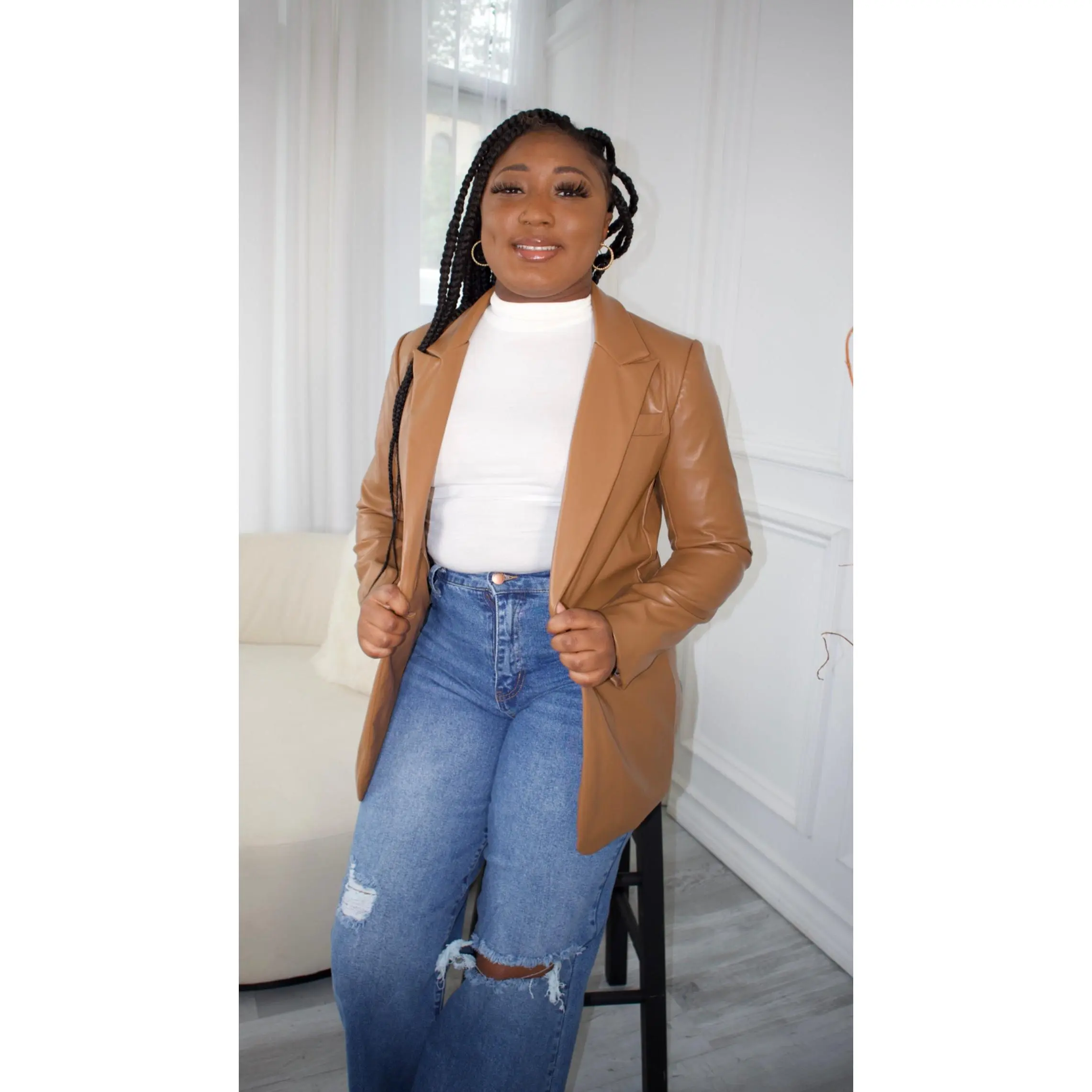 Luxe Leather Blazer
