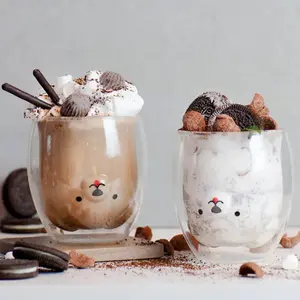 Double-layer Animal Glass Mug