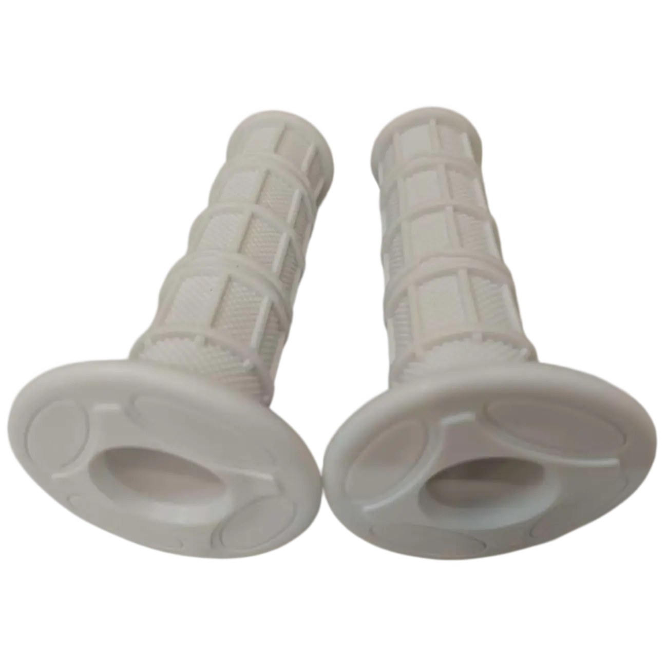 Universal 7/8" Silicone Bike Grips, Anti-Slip Motorcycle Handlebar Grips for Scooter ATV Dirt Bike, Soft Rubber, White, 1 Pair
