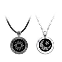 Sun&Moon Touch Necklaces (Black&Silver)