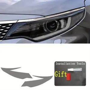 For Kia Optima K5 2016-2019, Precut Headlight Protective film Transparent or Smoked Black TPU Headlight Sticker Car Decals