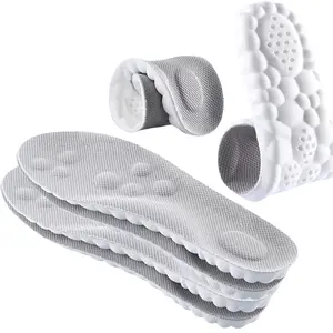Soft Elastic Breathable Shoe Insoles Memory Foam Shock Absorption Arch Support Pain Relief Ultra Comfort Sweat Absorbent Lightweight for Sports Christmas Gifts