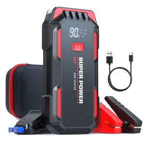 MIMYTH Jump Starter 12V 6000A Battery, Car Battery Jump Starter for Gas and upto 8L Diesel, Portable w/ LED Light/USB QC3.0 & Smart Jumper Cables